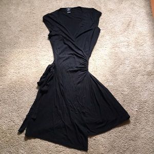 Black wrap dress